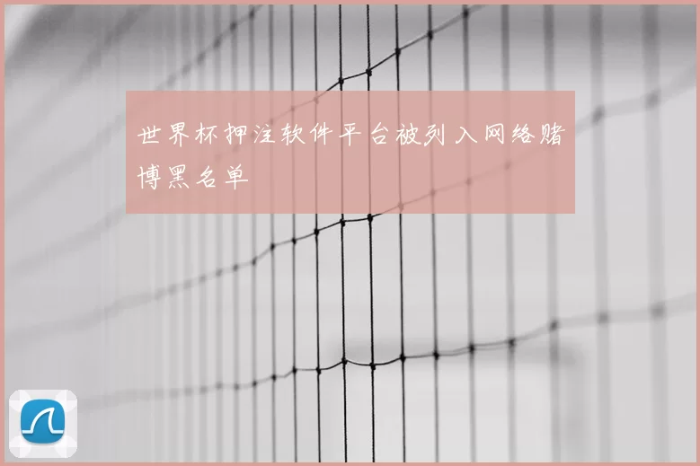 世界杯押注软件平台被列入网络赌博黑名单